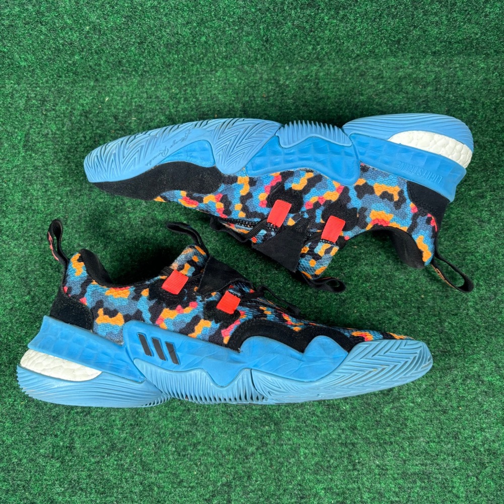 Adidas Trae Young 1 So So Def Blue Orange Leopard Basketball Shoes Mens 8 GY4067